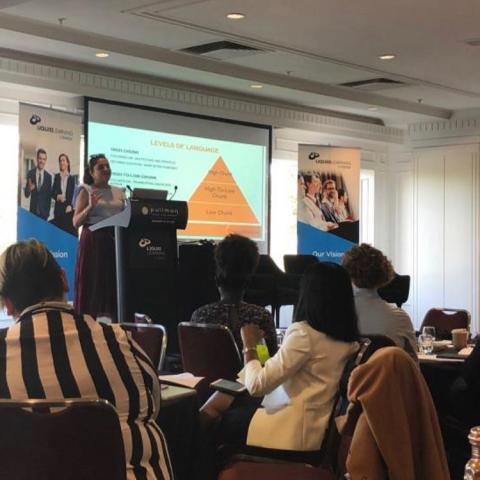 Vineti presenting a community leadership learning session